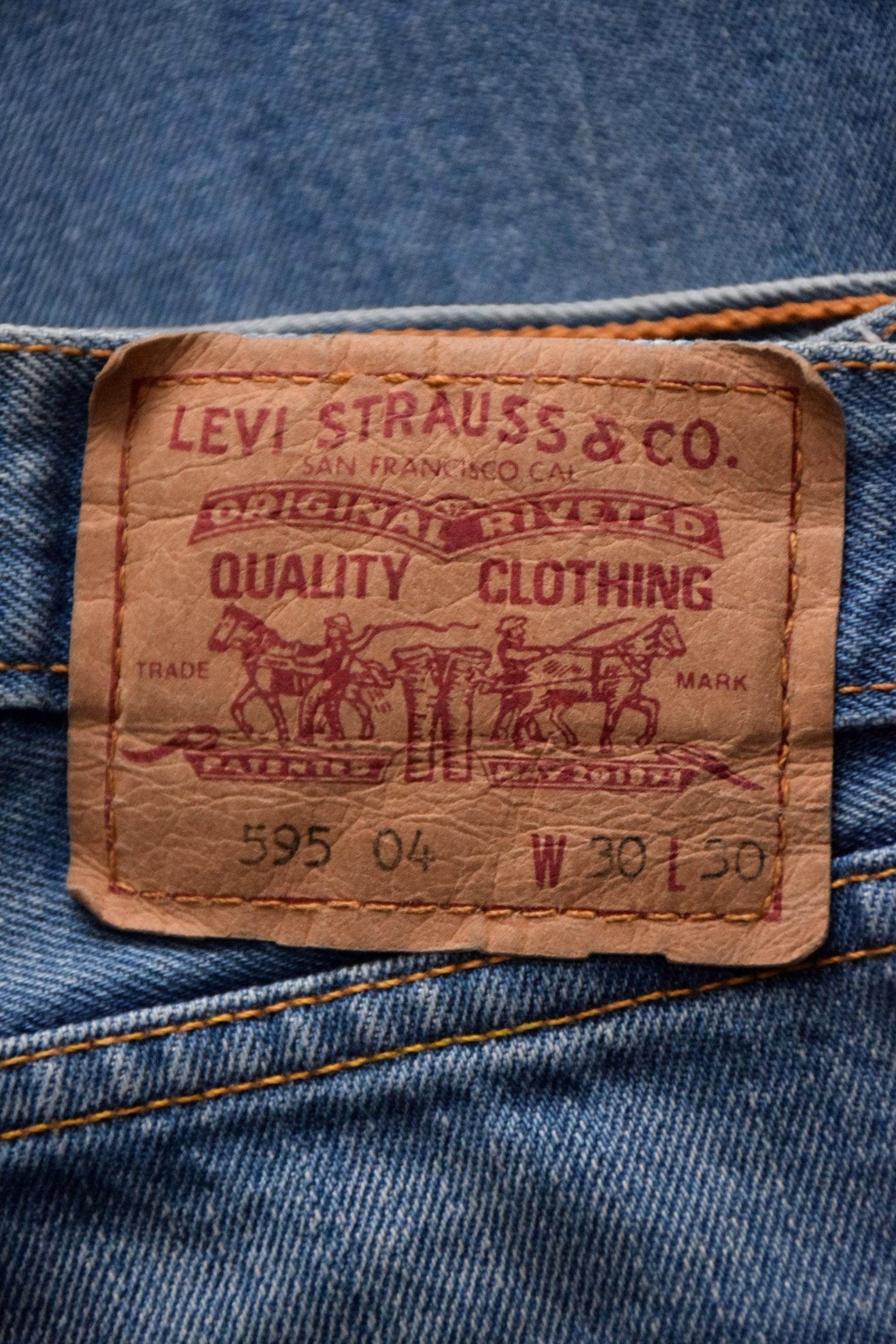 Vintage 90s Levi's Blue Jeans Women 595 04 Blue Slim - Etsy