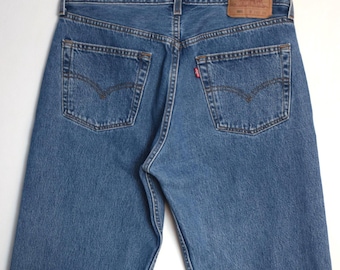 Vintage 90s Levi's 501 Jeans: High Waist, mittlere Waschung, Made in USA (31 inch)