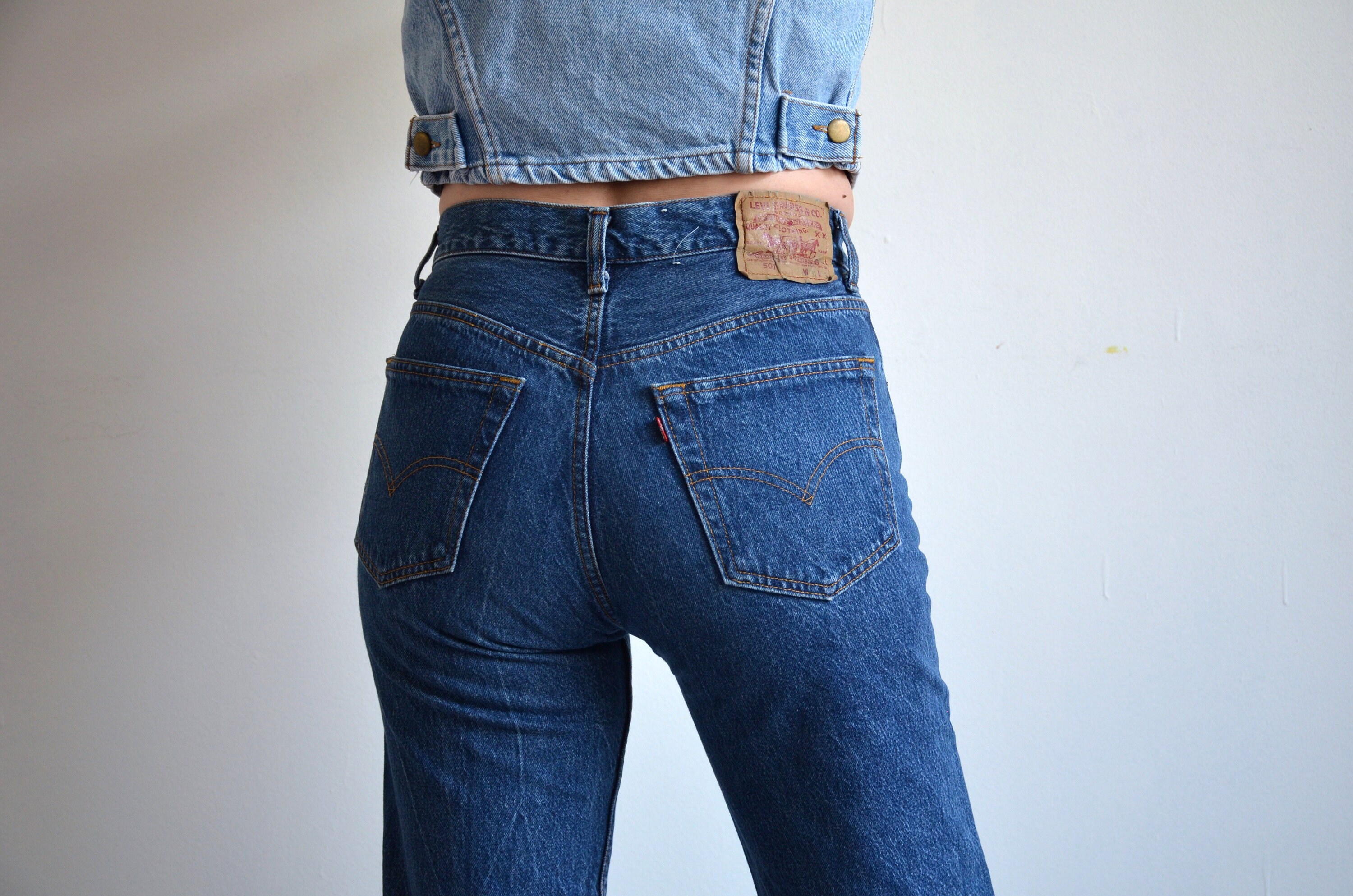 Vintage 80s Blue Levi's 501 Jeans, Levi Strauss Jeans Vintage 80s Blue Levi's 501 Jeans, Levi Strauss Jeans
