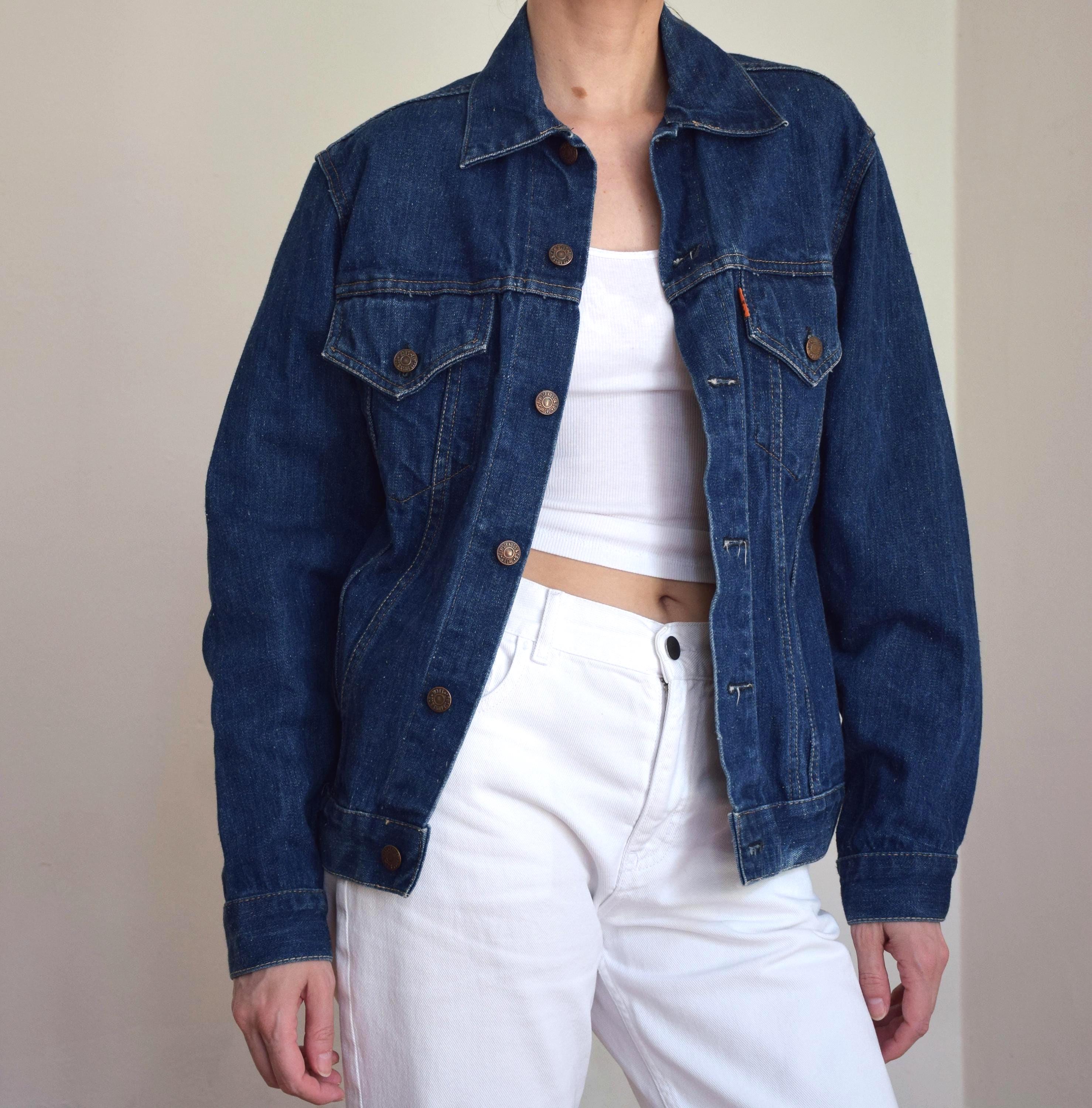 LEVI’S 90's 70505 4th denim jacket Vintage 90s Levi's 70505 Dark Wash Denim Jacket, Men's Jean Jacket