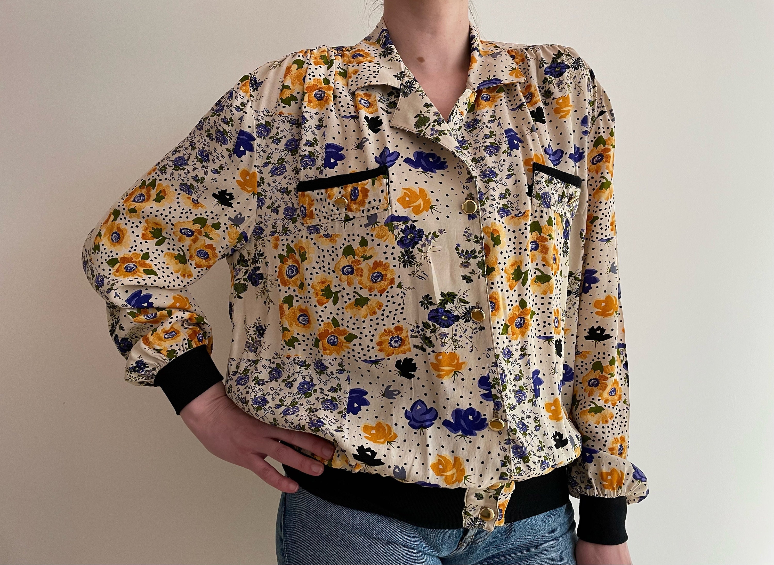 Roses Print Blouses - Etsy