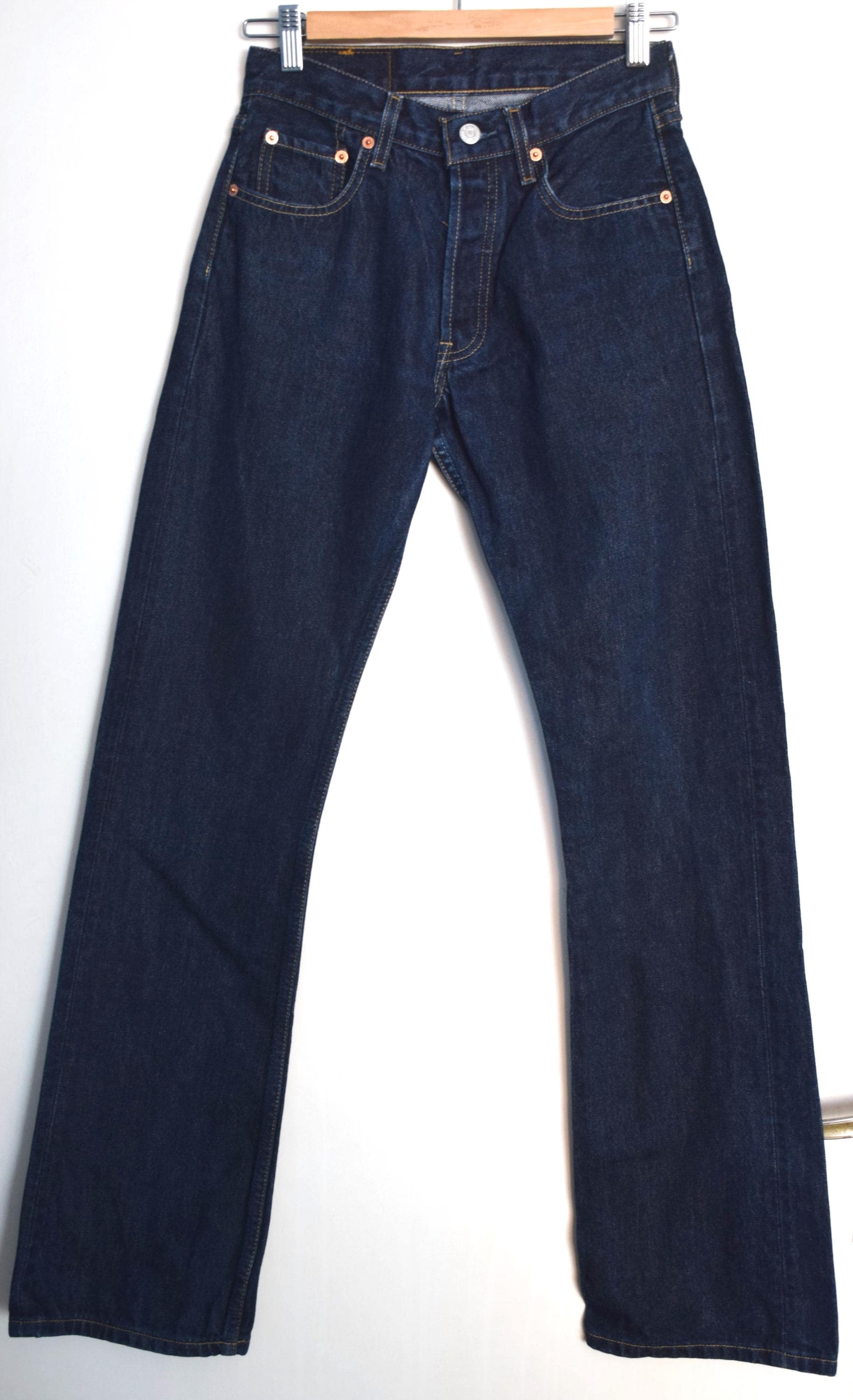 Vintage 90s Levi's 555 Jeans: Dark Wash Denim, 26 Inch Waist - Etsy