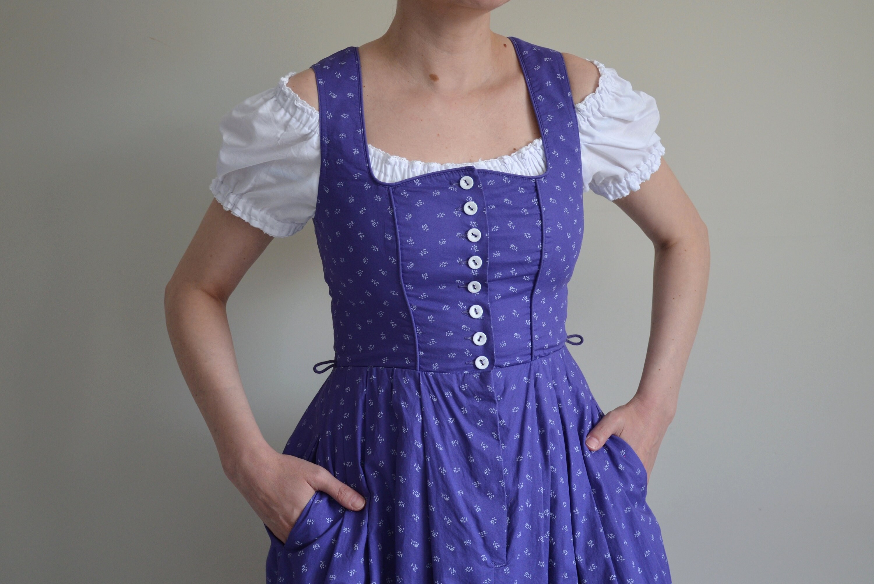 purple dirndl dress Purple Velvet Dirndl Dress