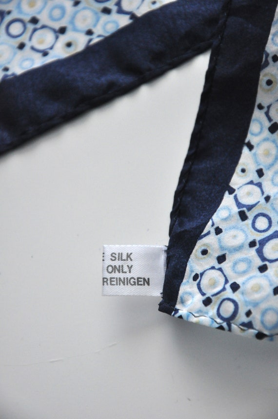 Vintage 90s print silk scarf, blue flower silk scarf, long silk scarf, pure silk hipster scarf, floral pattern scarf Vintage 90s print silk scarf, blue flower silk scarf, long silk scarf, pure silk hipster scarf, floral pattern scarf
