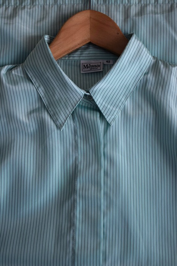 Vintage 80s Green Polyester Top