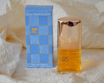 Vintage Courreges in Blue (1983) Eau de Toilette, 25 ml Sprühflasche, neu im Karton, original Vintage Sammlerduft, Made in France