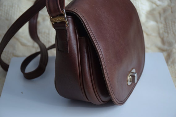Vintage 90s Picard leather crosbody bag, small br… - image 2