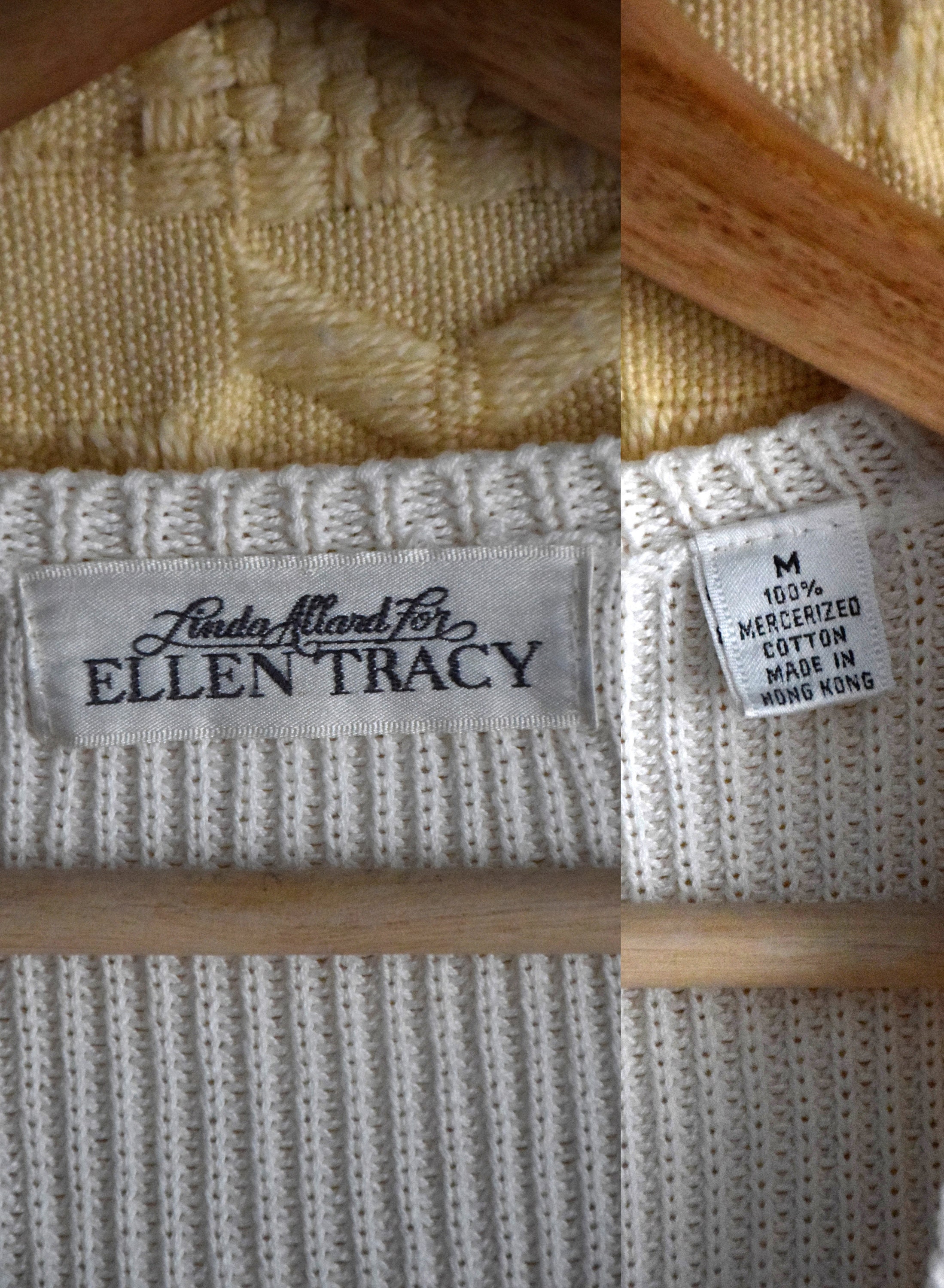 Vintage 90s Ellen Tracy Cotton Oversized Sweater Cream White - Etsy UK