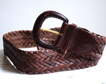 Capezlo vintage ML woven braided dark brown leather belt women boho western #5 Capezlo | Accessories | Capezlo Vintage Ml Woven Braided  main image 2