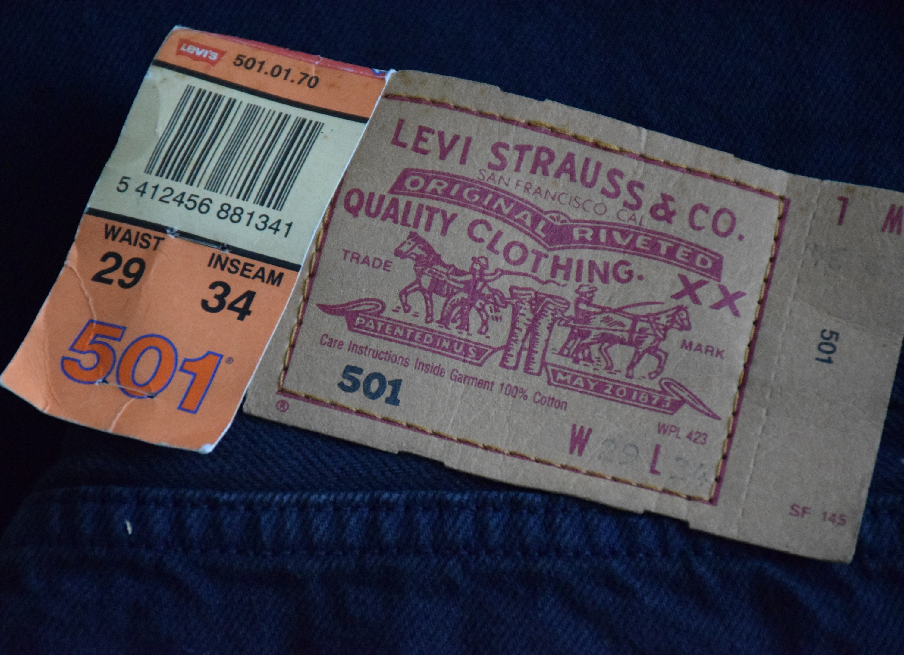 Vintage Levi's 501 Jeans: 90s Indigo Blue, High Waist (26