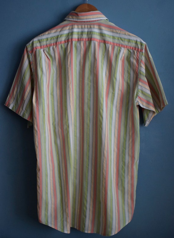 Vintage 90s Lacoste striped shirt, short sleeve m… - image 4