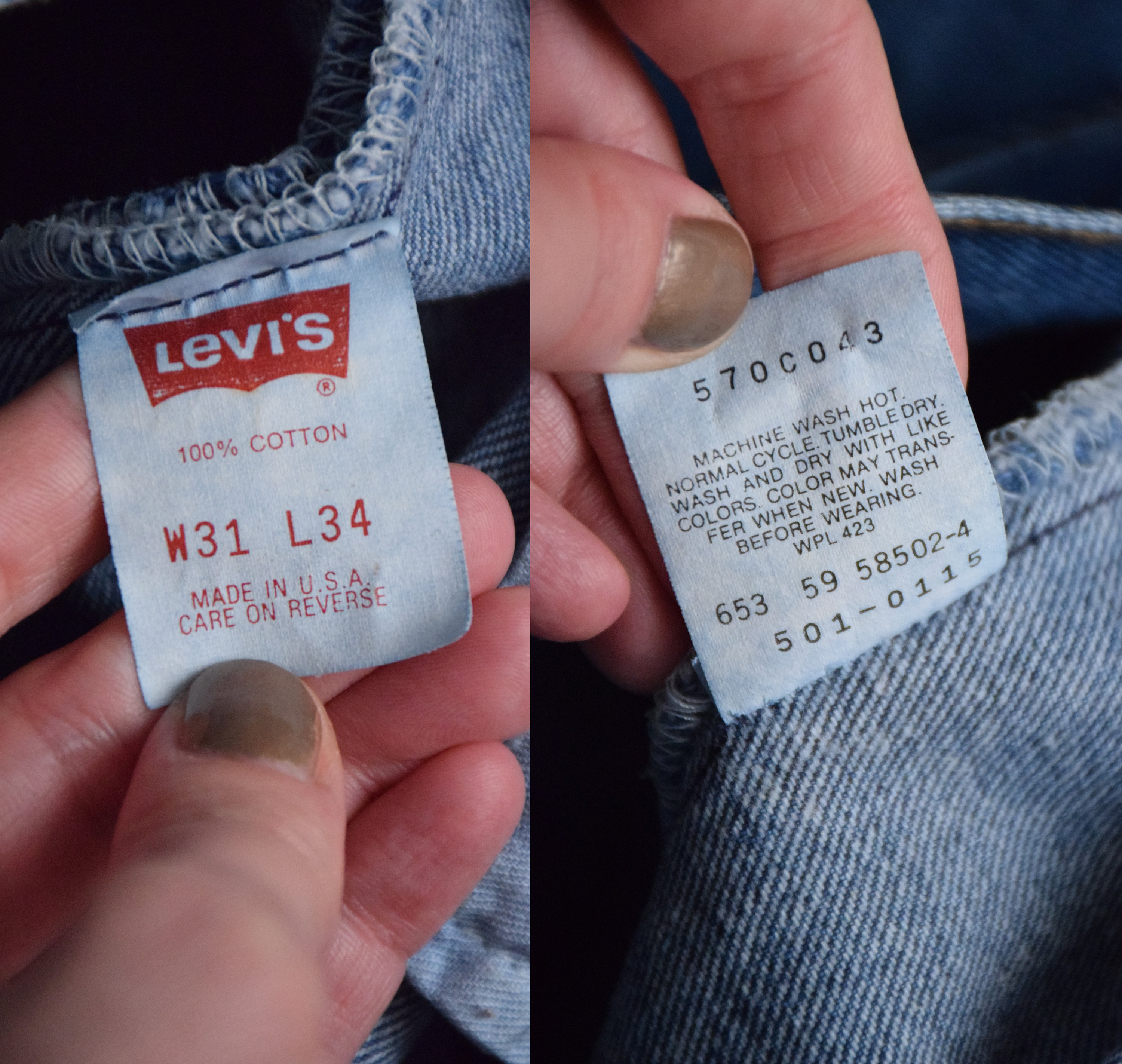 パンツ Levi's 501 80s 90s made in USA Vintage 80s 90s Levis 501 White Button Fly Jeans | Made in