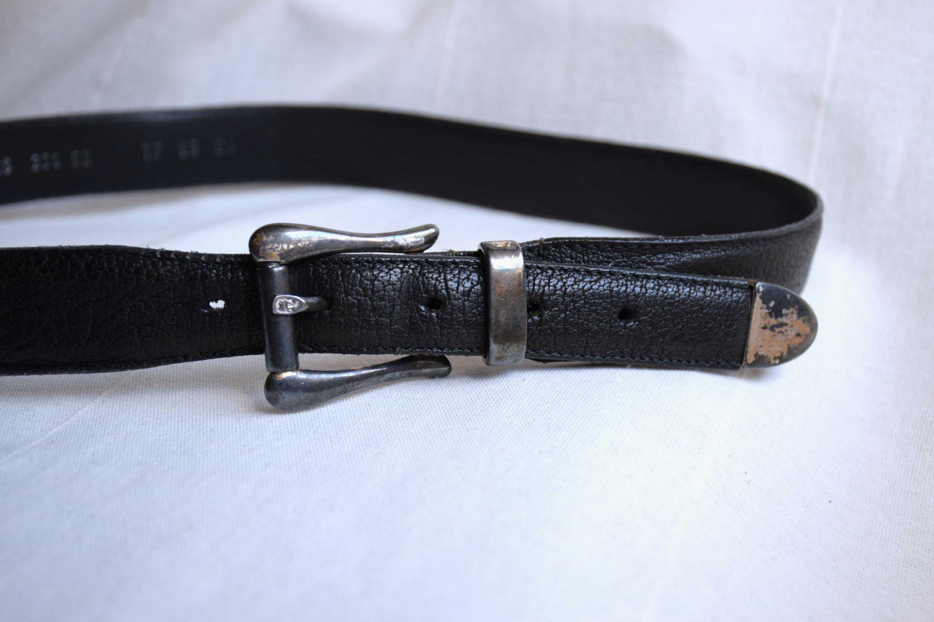 Vintage Etienne Aigner Smooth Leather Belt Black Size S AIGNER Logo Belt 4 cm black - Belts - Women - Aigner main image 3