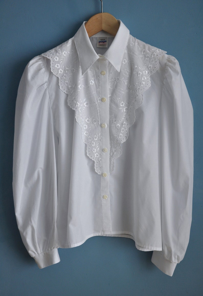 vintage white lace blouse