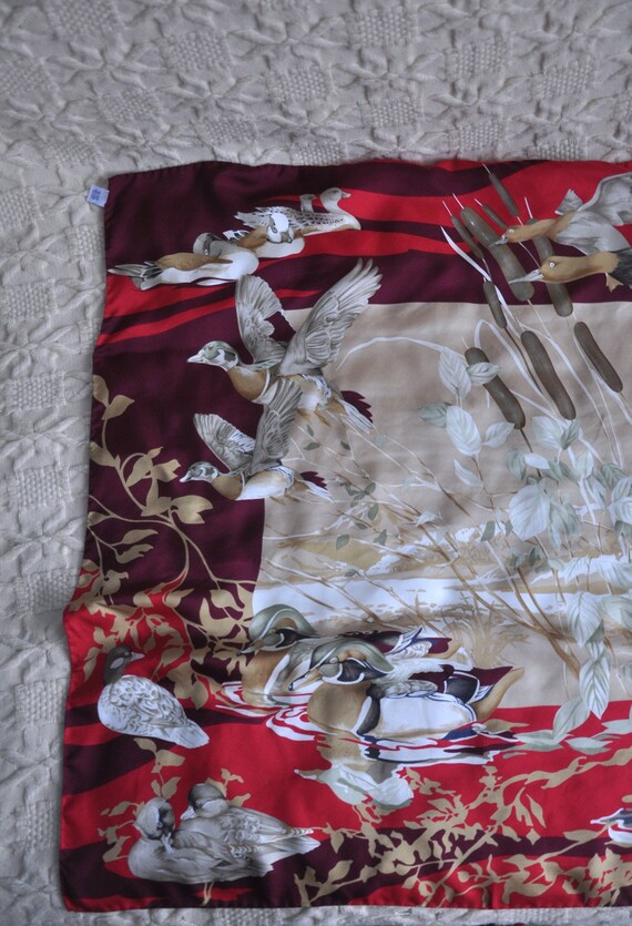 Vintage 90s Codello silk print scarf, big square … - image 2