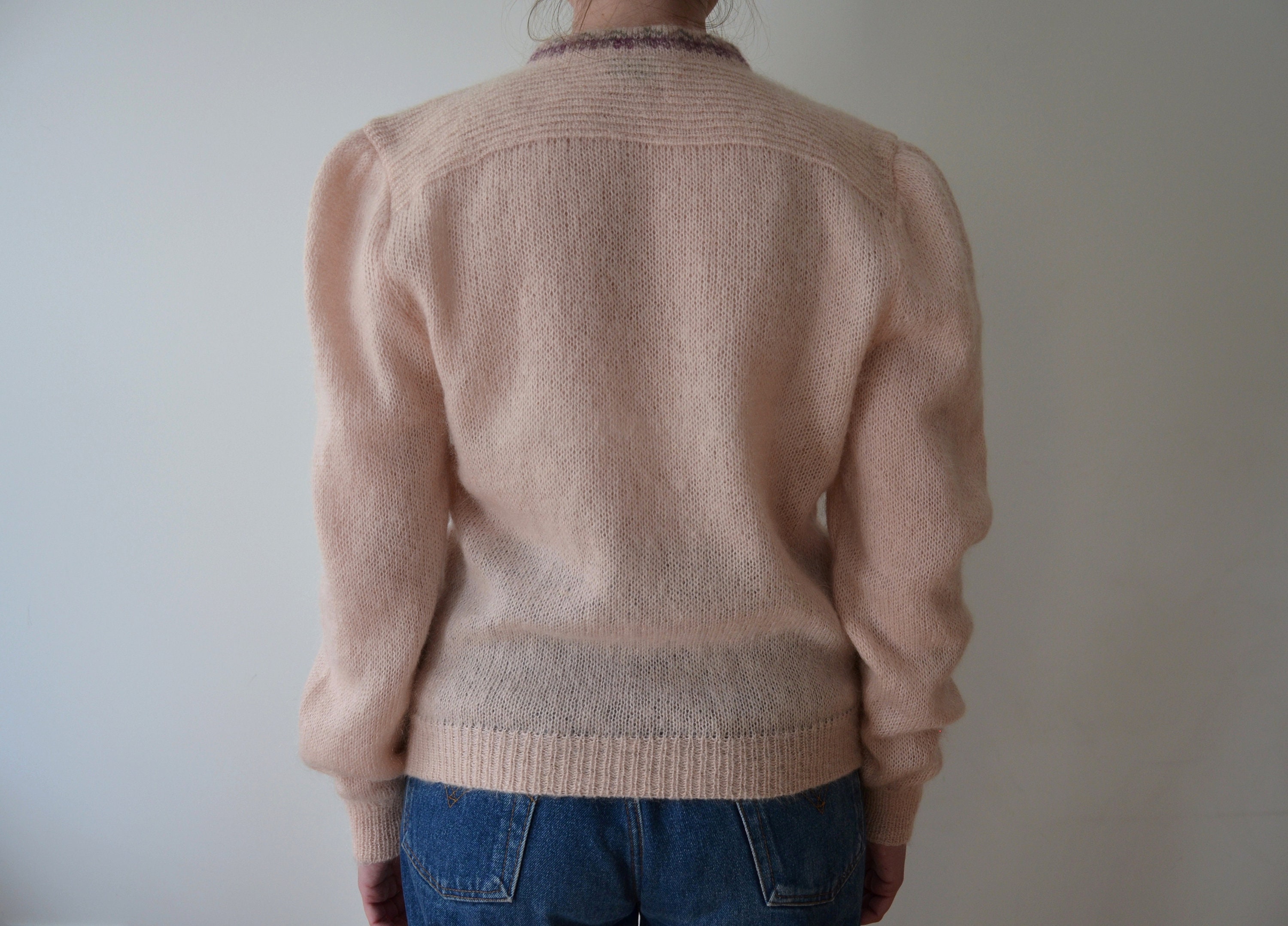 Vintage 80s Kid Mohair Blend Sweater: Made in Italy, XL - Etsy