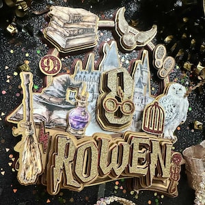 Zauberer Schule Magie Kuchen Topper