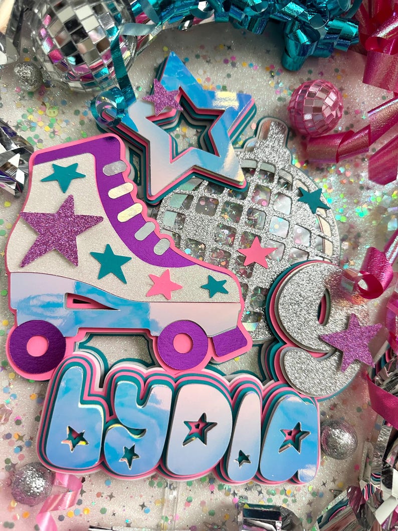 Rollerskate Cake Topper image 3