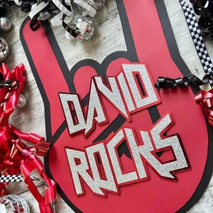One Rocks Born To Rock Free Tattoos Pour Some Sugar Personalized Rock Hand Table Sign