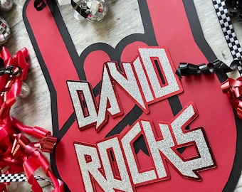 Rock N Roll Hand Table Sign