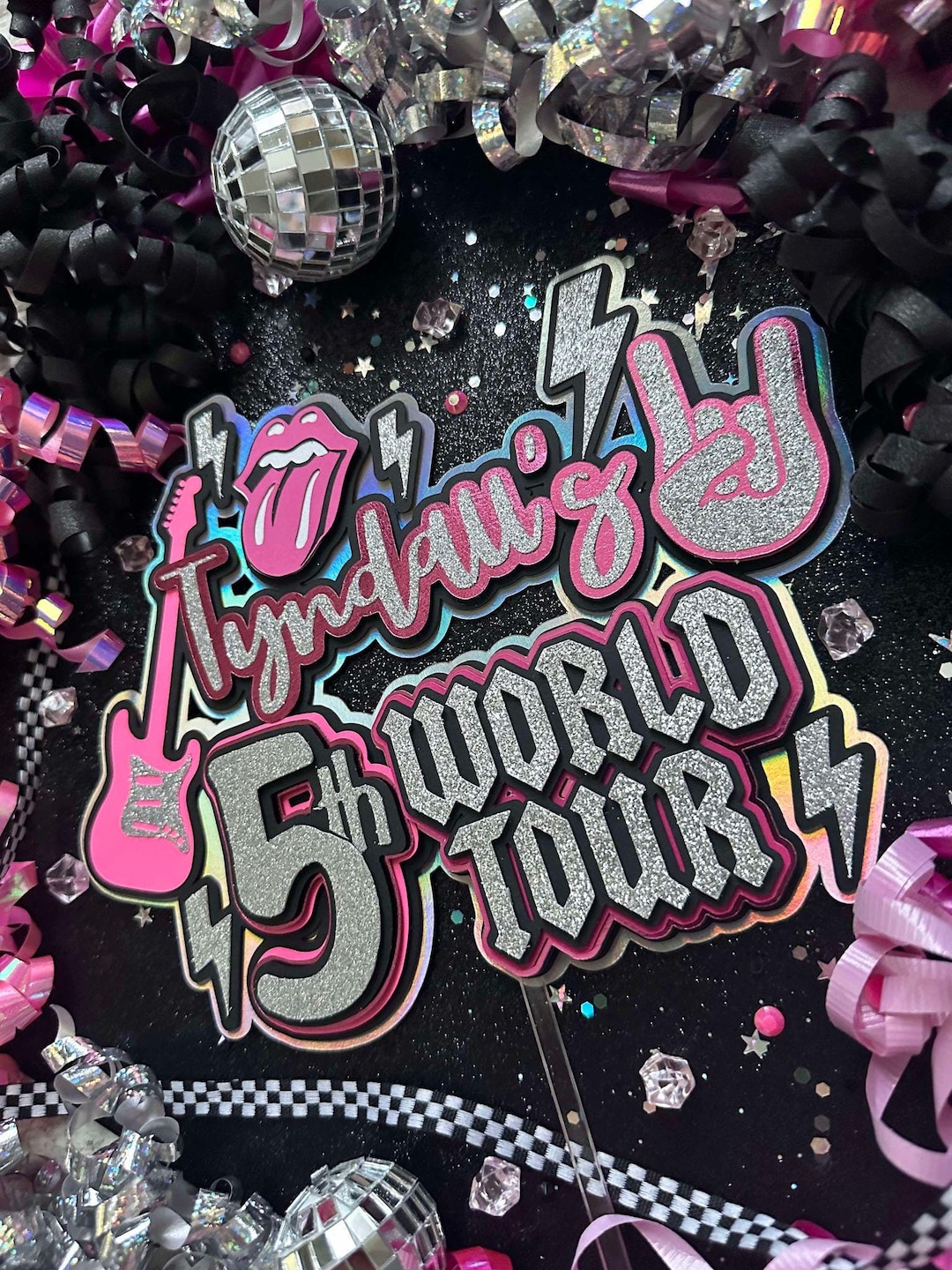 Note Musicali Cupcake Toppers 24 Pezzi - Tema Rockstar, Per Torte, Compleanni, Feste Musicali (Design B) - Foto 2