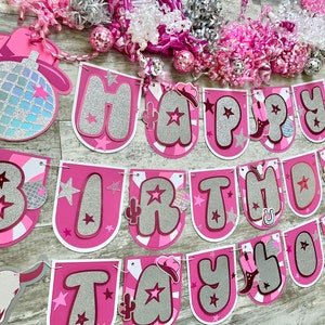 Disco Cowgirl Lets Go Girls Space Cowgirl First Rodeo Theme Birthday Banner