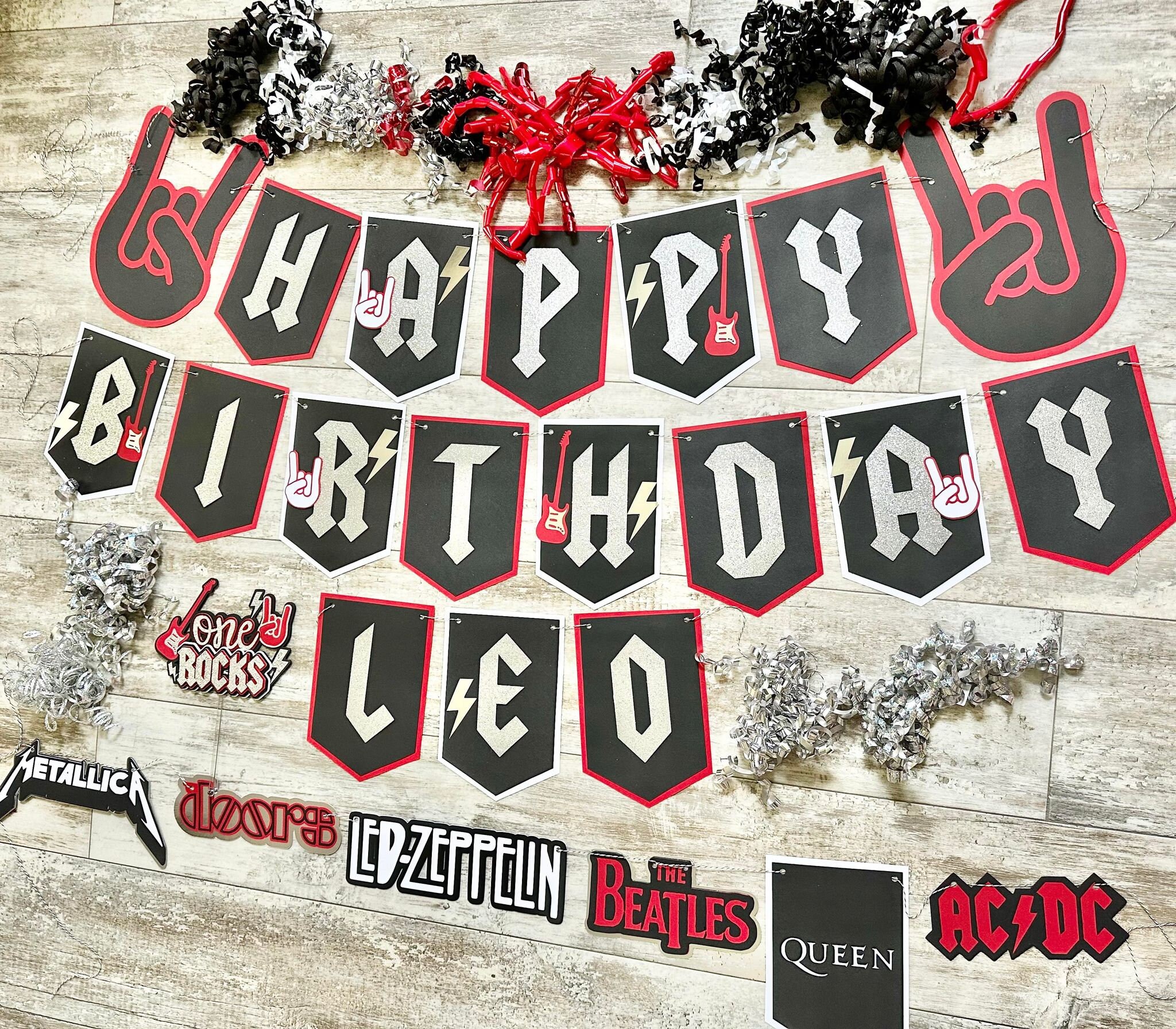 Another One Bites The Dust banner 16 inches |Rock n Roll 1st birthday Party  Notorious One Birthday Queen Theme First Birthday 90s Birthday