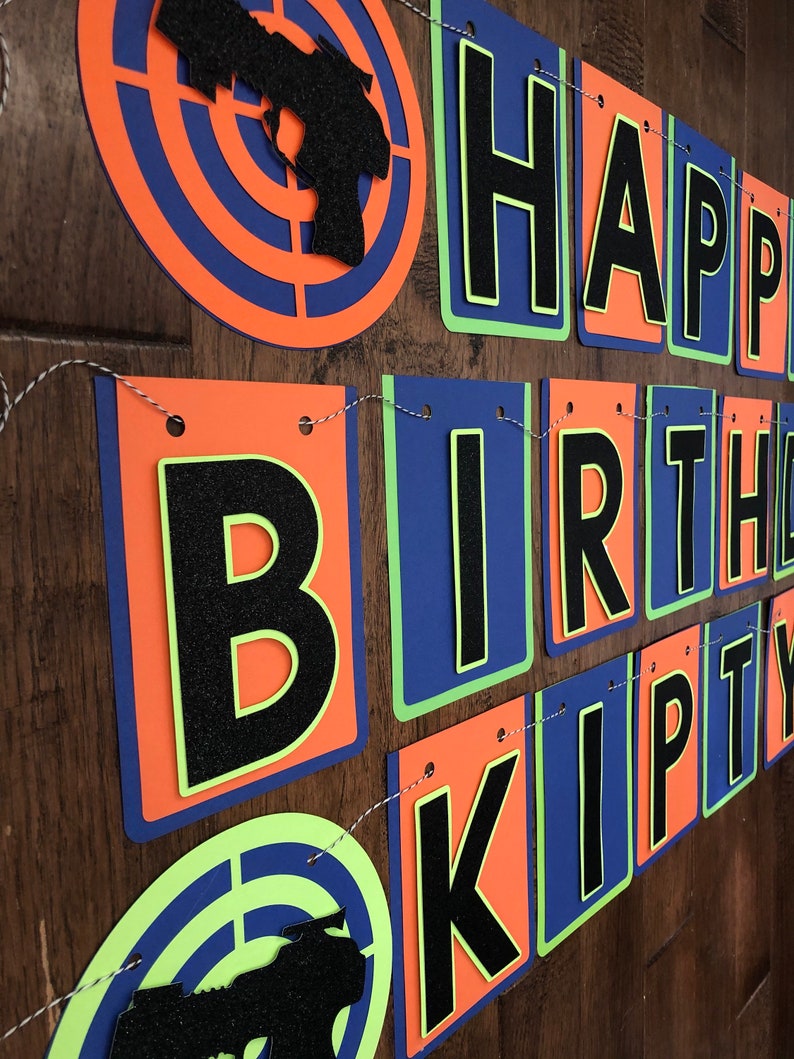 Laser Tag Theme Birthday Banner Etsy