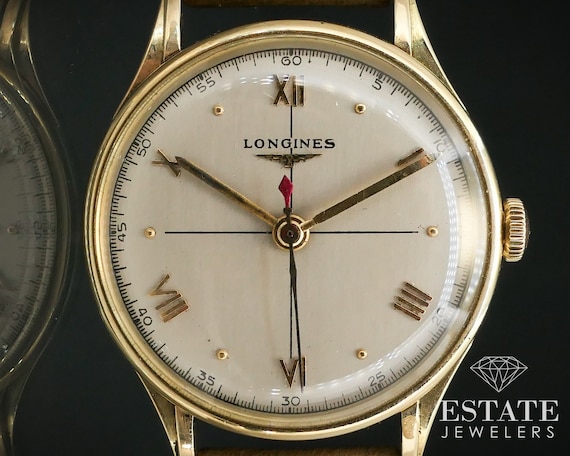 Longines mens gold shop dress watch