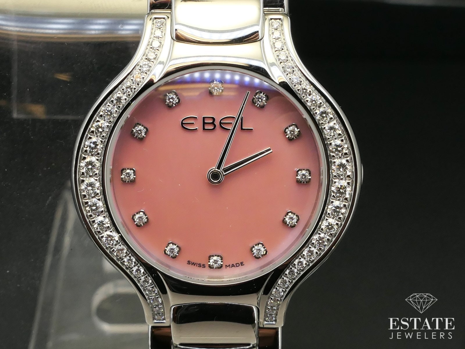 Ebel Beluga Pink MOP Dial Diamond 1215858 Stainless Steel Ladies