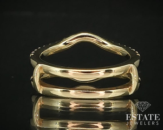 14k Yellow Gold Natural .42ctw Diamond Wedding Ri… - image 3