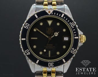 Vintage 1980's Tag Heuer Professional 1000 980.020B Mens