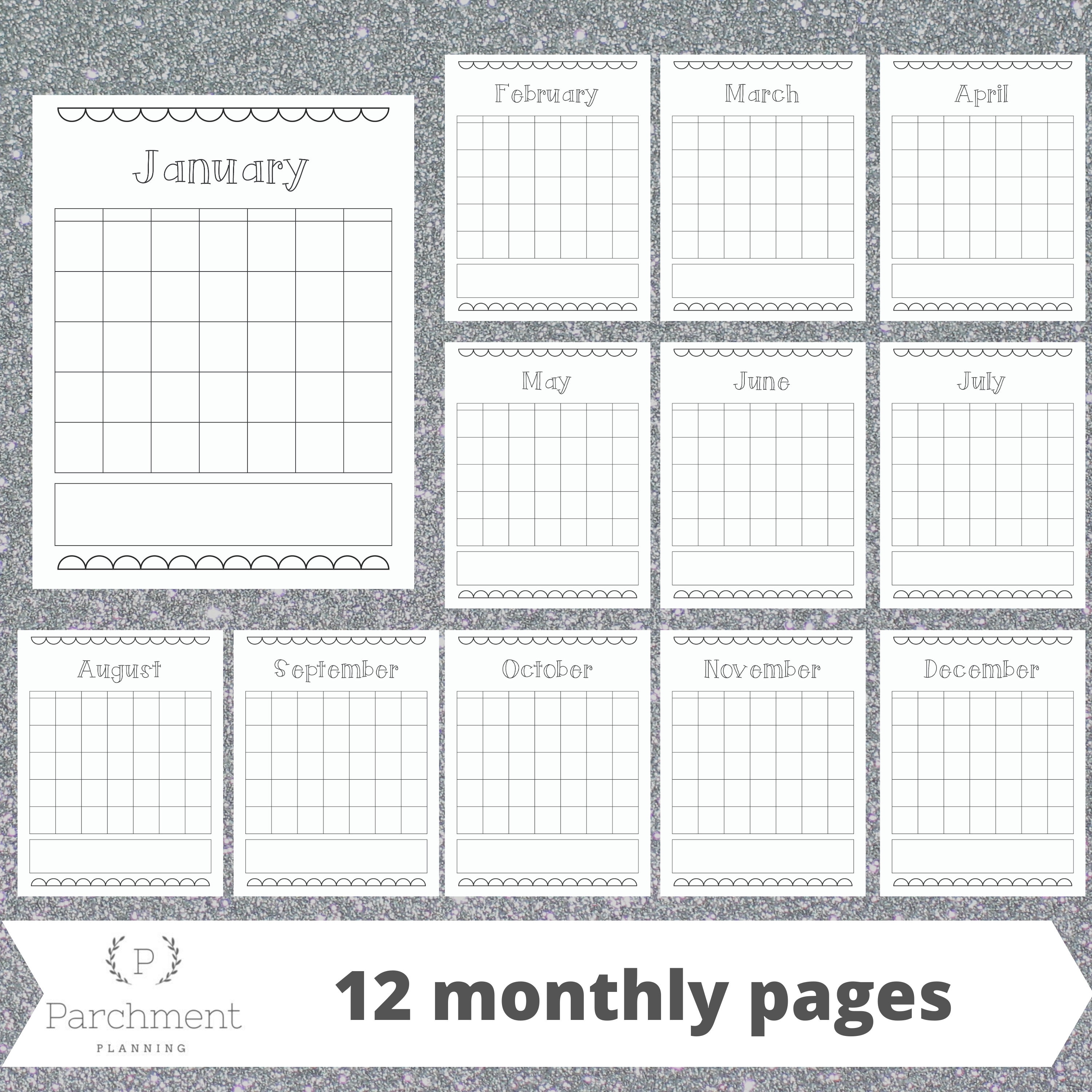 Printable Bullet Journal / Blank Bullet Journal / Bullet | Etsy