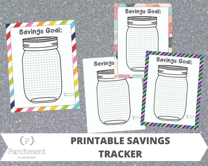 Printable Mason Jar Savings Tracker / Printable Savings Etsy Printable Mason Jar Savings Tracker / Printable Savings Etsy