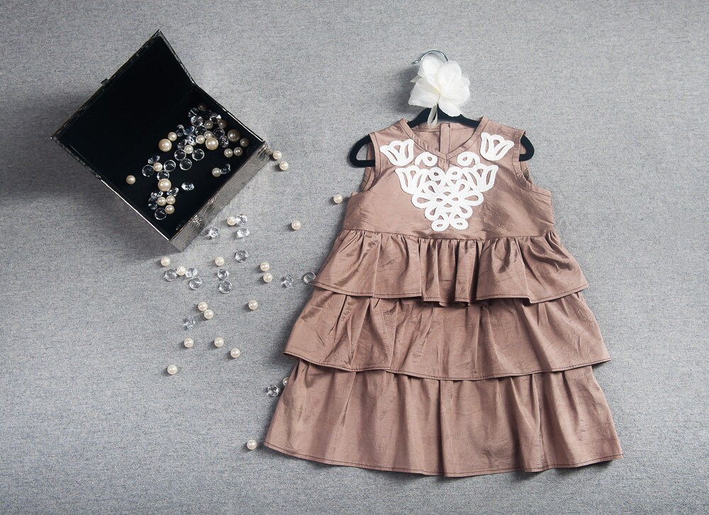 raw silk flower girl dresses