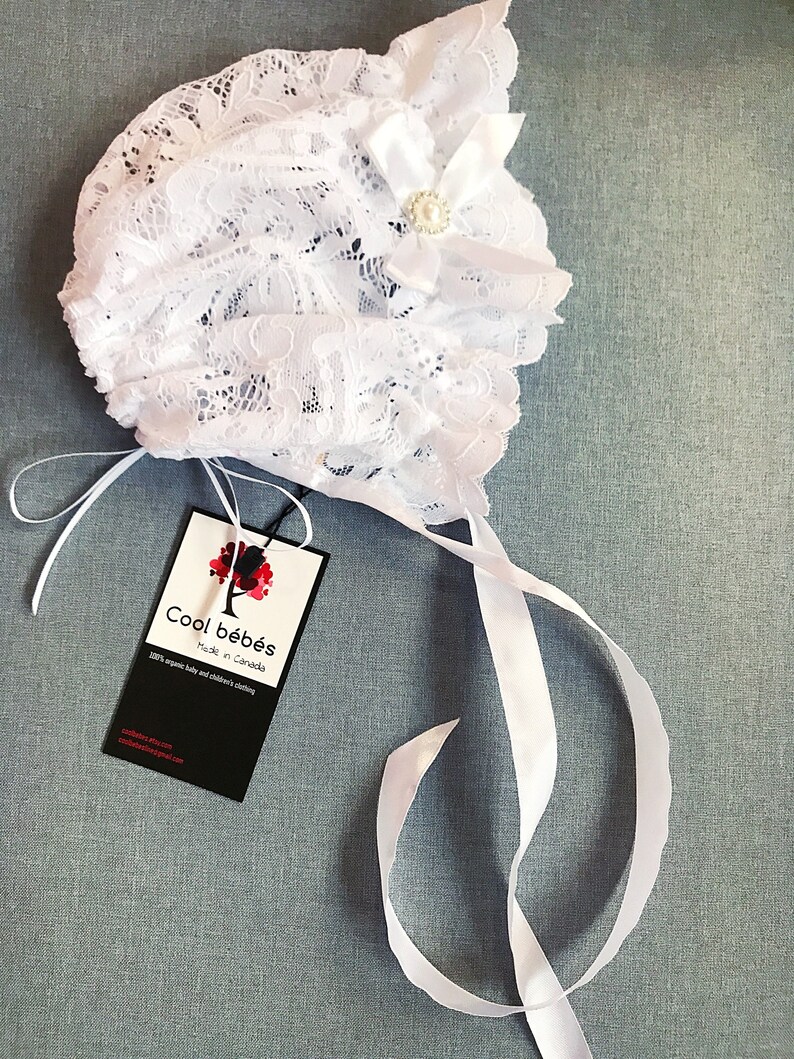 infant bonnet Harmonia white lace christening bonnet special occasion bonnet photography girl/'s bonnet white lacy bonnet baptism bonnet