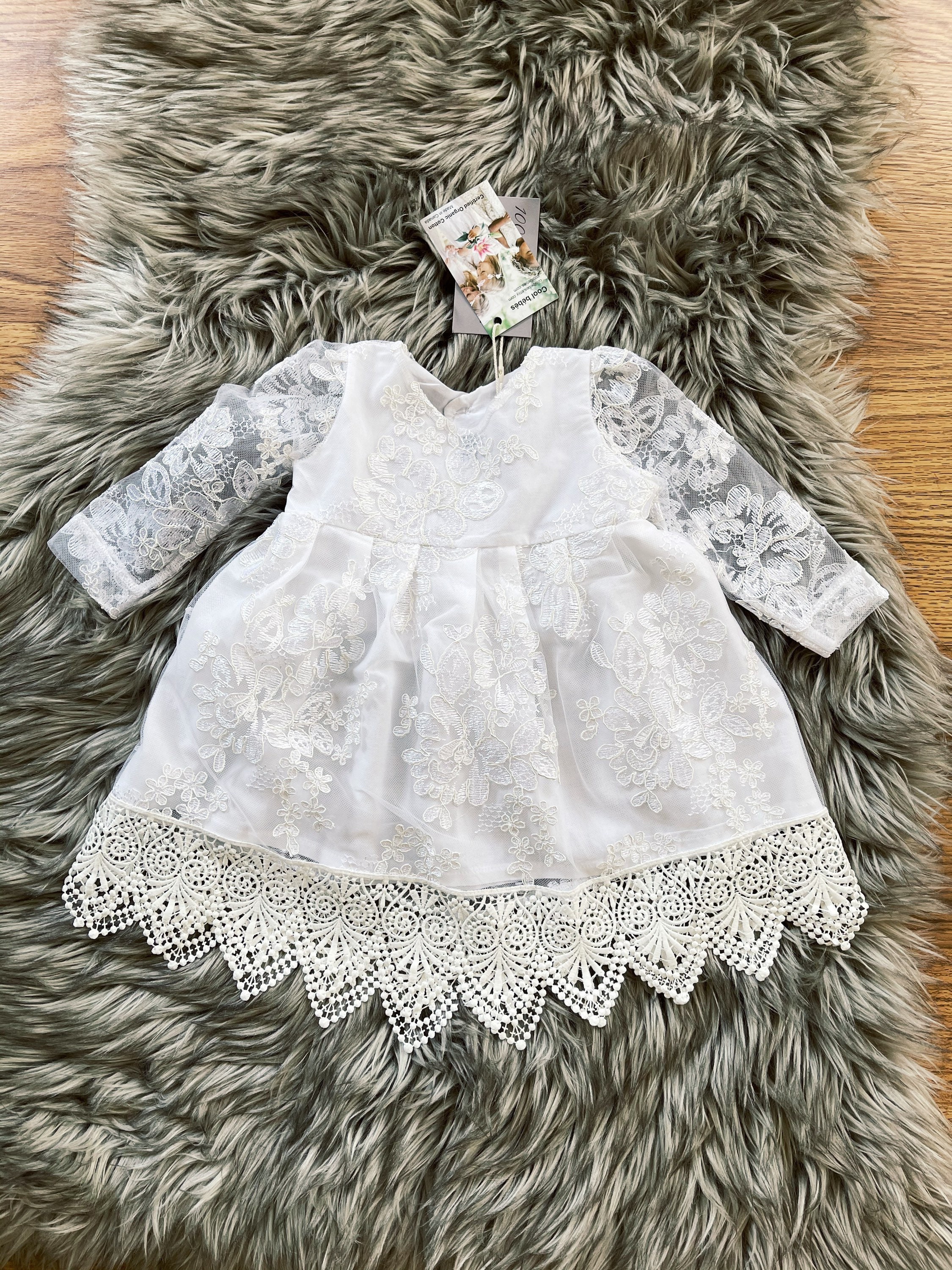 liisi christening dress christening gown  white christening dress