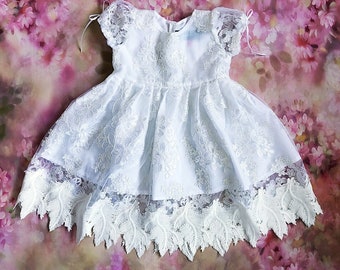 Mellie christening dress, christening gown, white christening dress, blessing gown, baptism girl's dress, baptism gown, lace christening