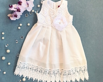 Fiona Baby Christening Gown • Silk & Lace Baptism Dress • Heirloom Blessing Outfit • Handmade in Canada