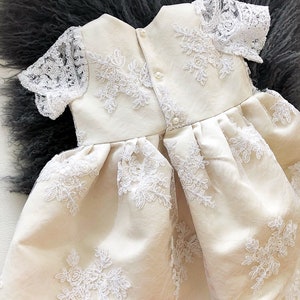 Jovianne luxury lace baptismal dress, christening dress, christening gown, baby girl's baptism gown, dedication gown, blessing gown image 8