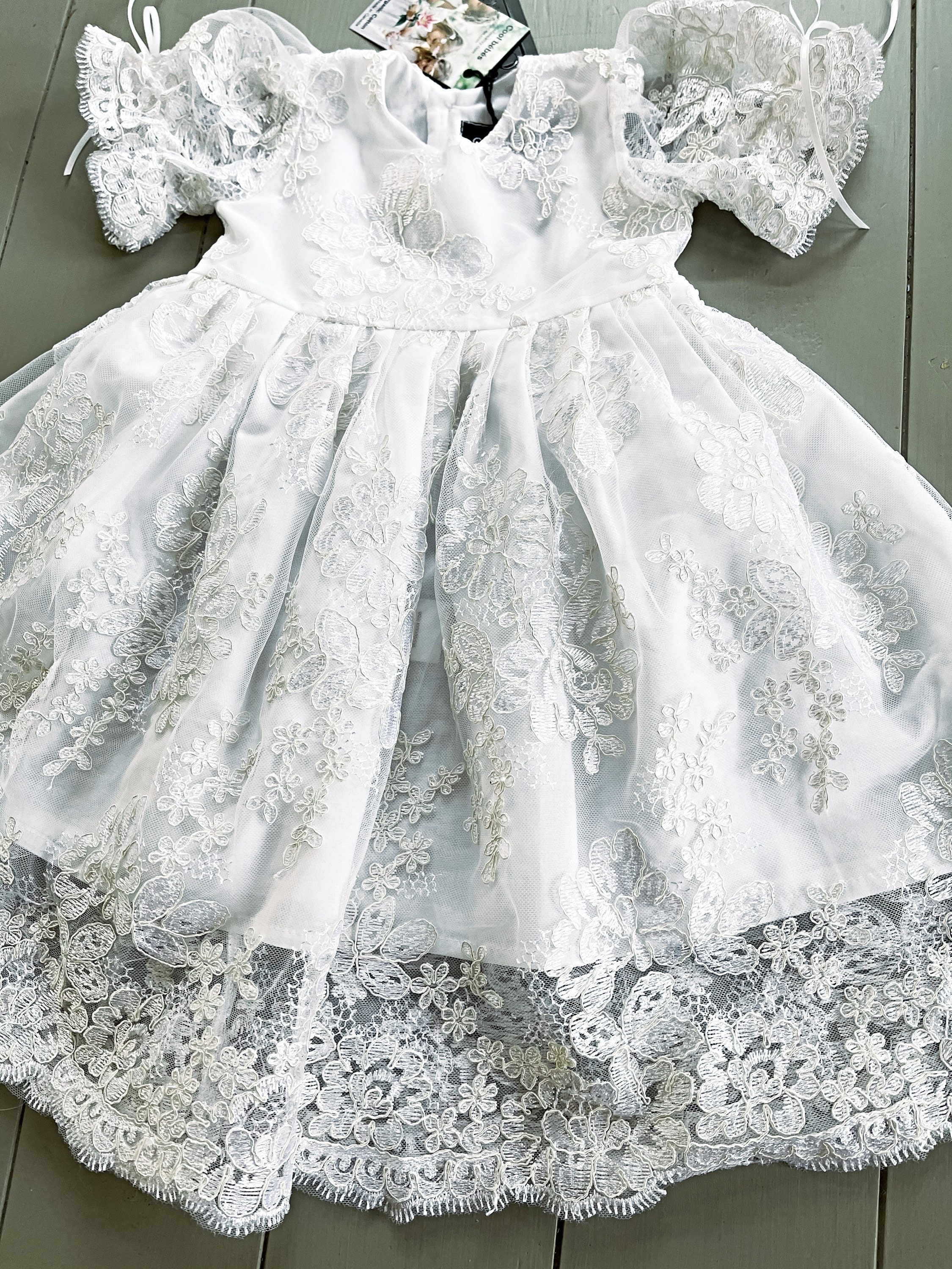 white christening gown