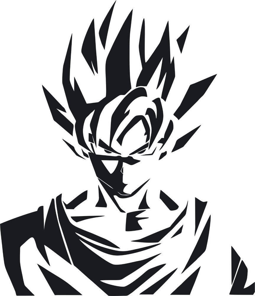 Dragonball Z Goku Anime Stencil Handcut Etsy