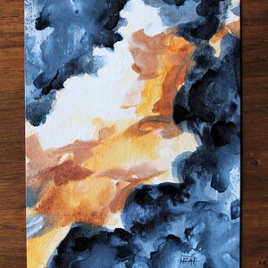 Original 5x7 Abstract modern Watercolor