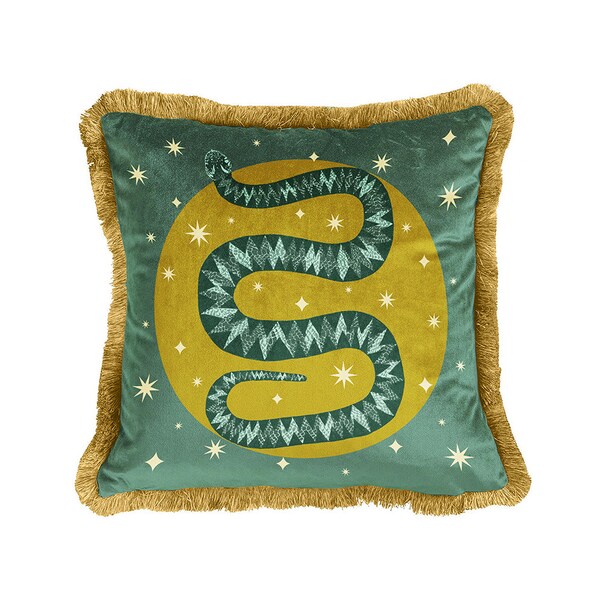 Coussin en velours Serpentarium