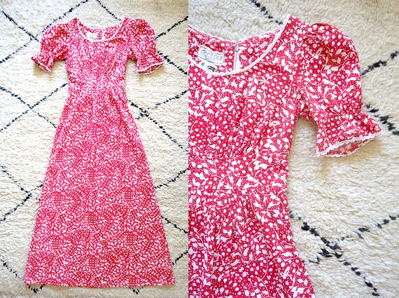 1970s RADLEY maxi dress / bohemian prairie/ beauti