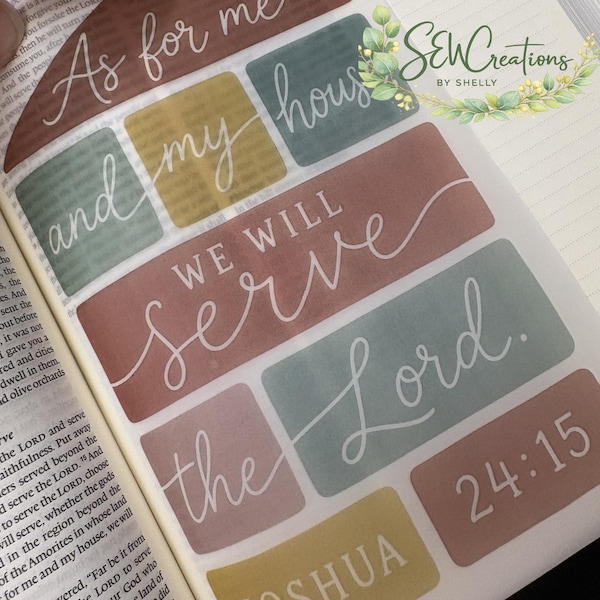 PRINTED | Bible Tip In Images| 2 to page| Set- #2| Vellum tip in pages