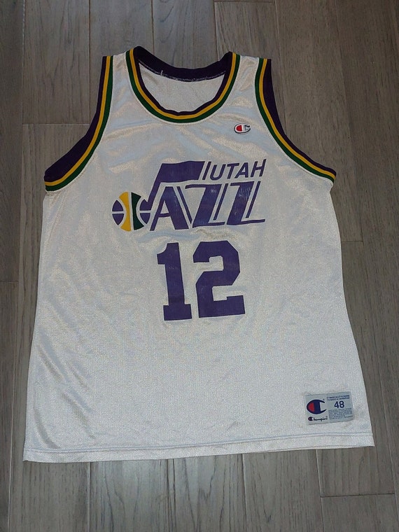 Buy RARE Vintage Mens NBA John Stockton Utah Jazz Champion White Basketball Jersey Online in India Etsy