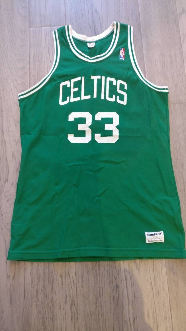 Vintage Boston Celtics Larry Bird Uniform 80s Jersey Shorts Sand Knit  MacGregor 
