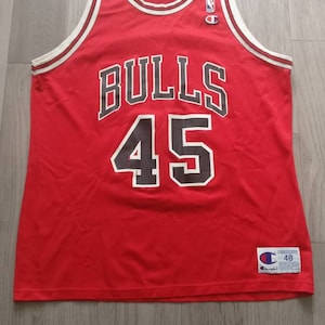 Vintage Champion Chicago Bulls Michael Jordan #45 Authentic NBA Jersey Sz  44