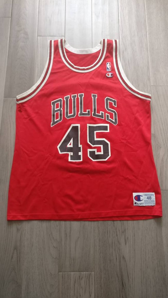 Vintage 90s Champion Chicago Bulls Michael Jordan #45 Home Jersey